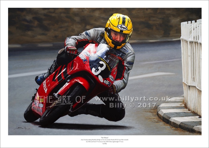 Joey Dunlop 2000 Ultra-Lightweight TT Honda RS125 victory oil